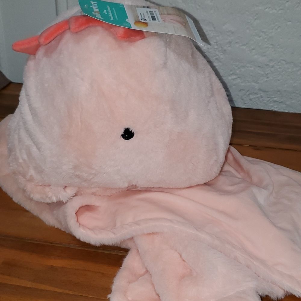 Dinosaur Hooded Blanket Pink - Pillowfort - Picture 4 of 9